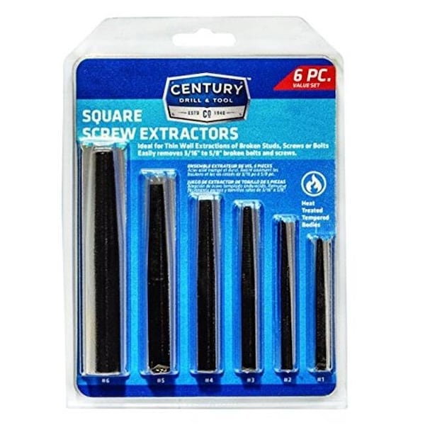 Century Drill & Tool Century Drill & Tool 73214 Screw Extractor Set - 6 Piece 73214 - main